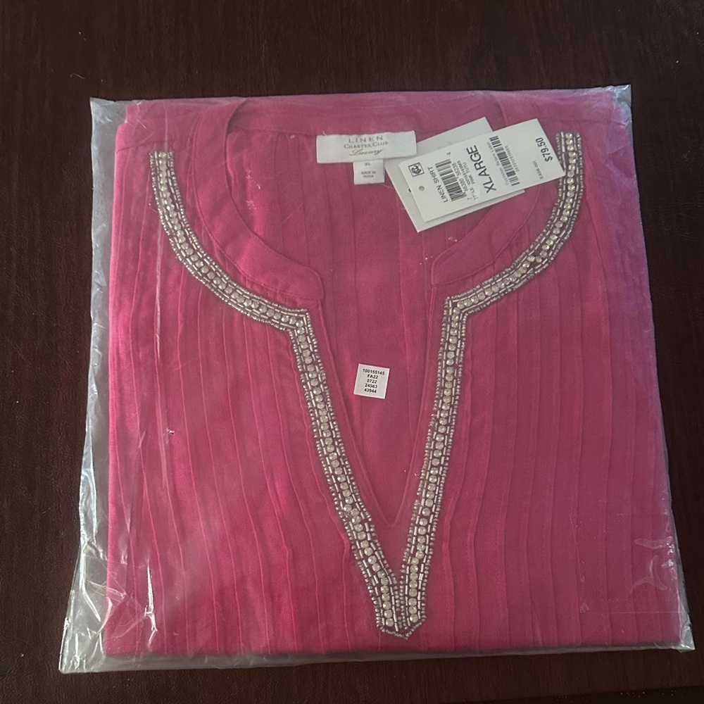Pink Embroidered Tunic